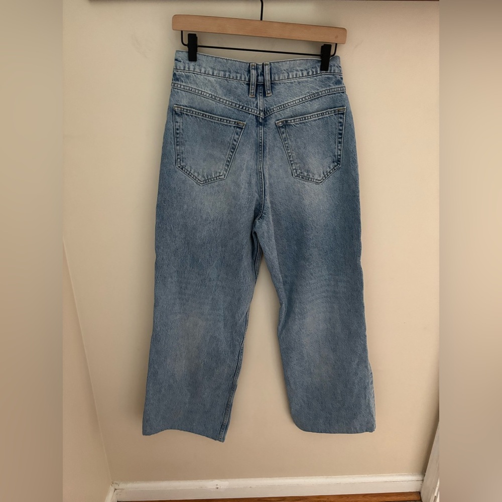Frame Le High N Tight Wide Leg Bilson Rips Wash Distressed Jean 27 - Picture 6 of 8